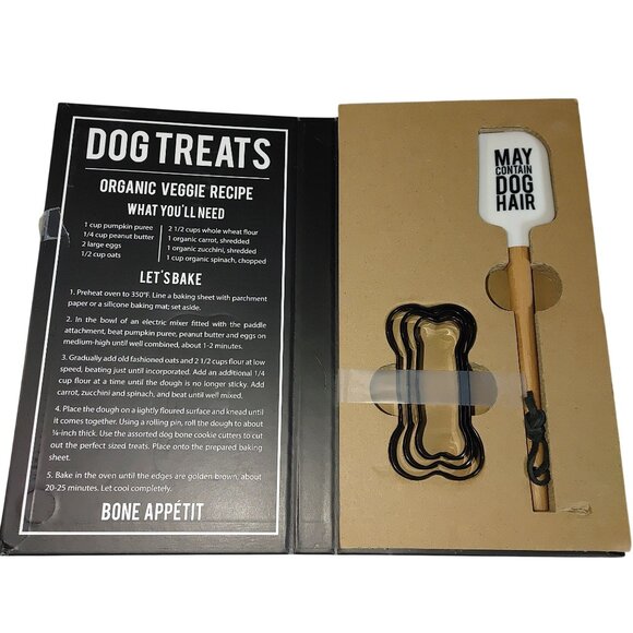 Santa Barbara Baking Set Good Dog Bone Appétit Spatula 3 Dog Bone Cookie Cutters - Picture 1 of 8